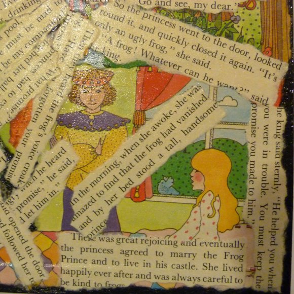 Handmade Decoupage Wood Doll Bench Miniature Display Bench Furniture Decor - Picture 6 of 10